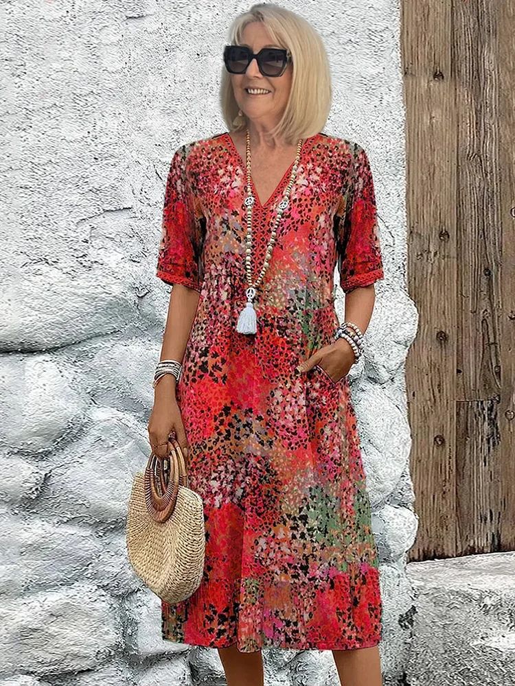 Joanna | Żywa sukienka średniej długości