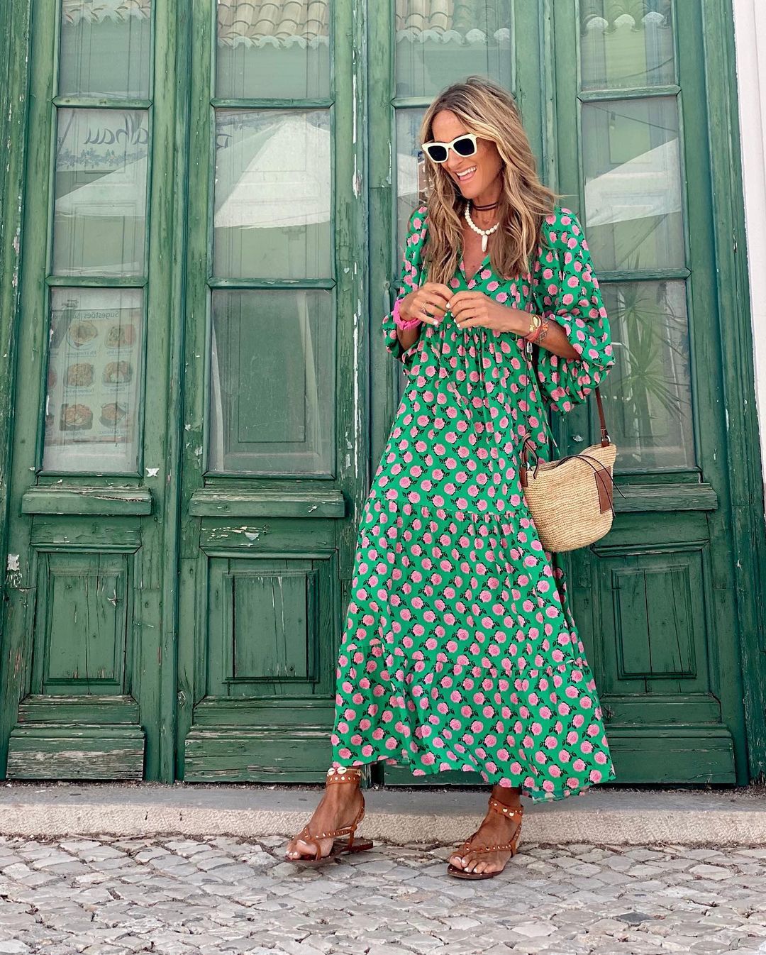 Sylvie - Długa Sukienka w Stylu Boho