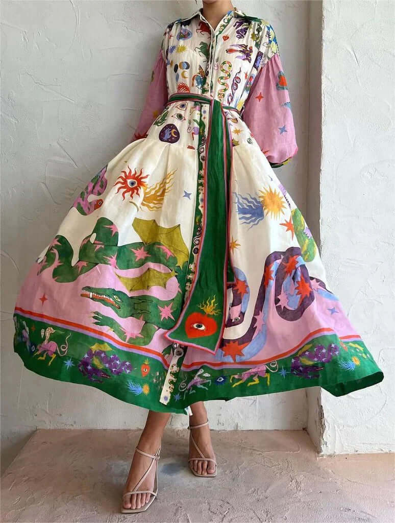 Dorthe | Elegancka Włoska Maxi Sukienka